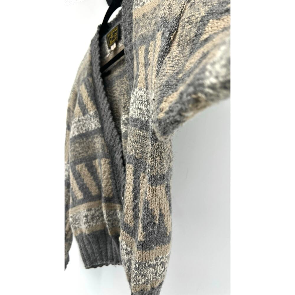 South Wool | Uruguay Handknit 100% Wool Cardigan Grandmacore Sweater S - Picture 6 of 10